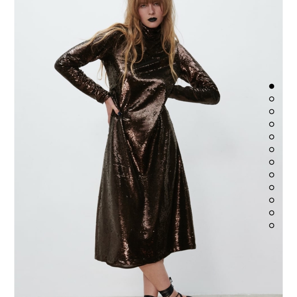 ZARA SEQUIN KNIT DRESS Bloggers favorite - Picture 9 of 13